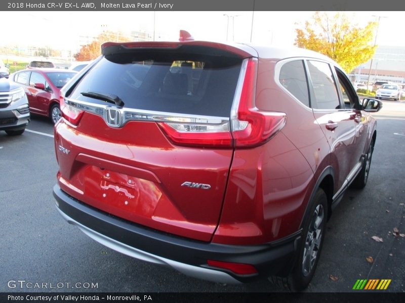 Molten Lava Pearl / Ivory 2018 Honda CR-V EX-L AWD
