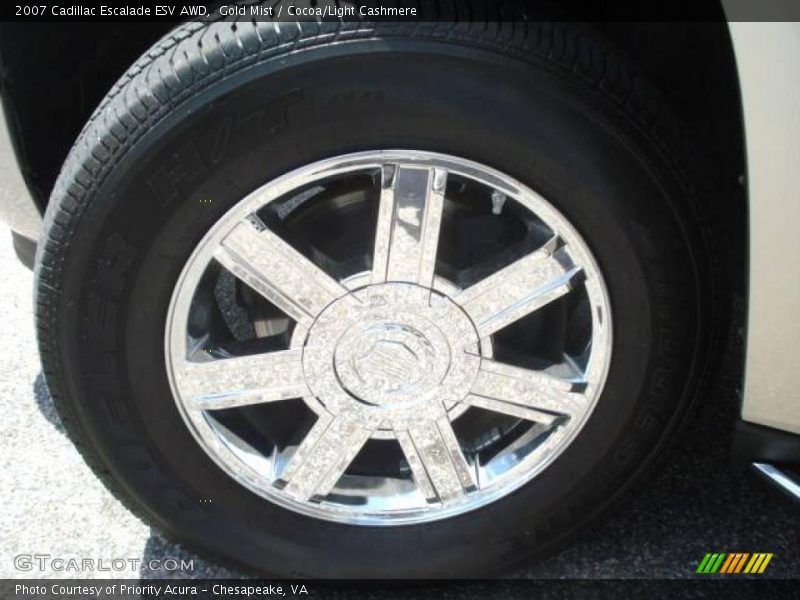 Gold Mist / Cocoa/Light Cashmere 2007 Cadillac Escalade ESV AWD