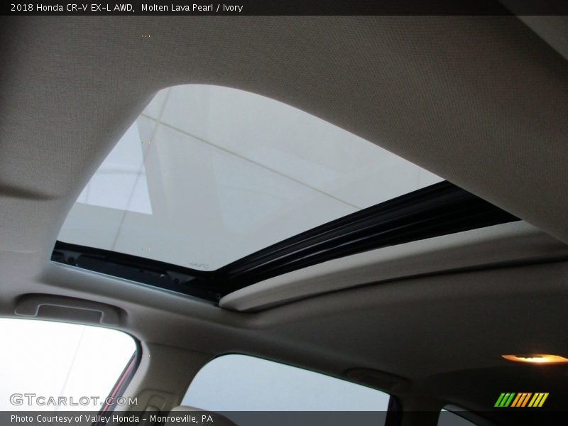 Molten Lava Pearl / Ivory 2018 Honda CR-V EX-L AWD