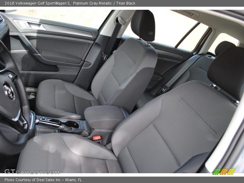 Platinum Gray Metallic / Titan Black 2018 Volkswagen Golf SportWagen S