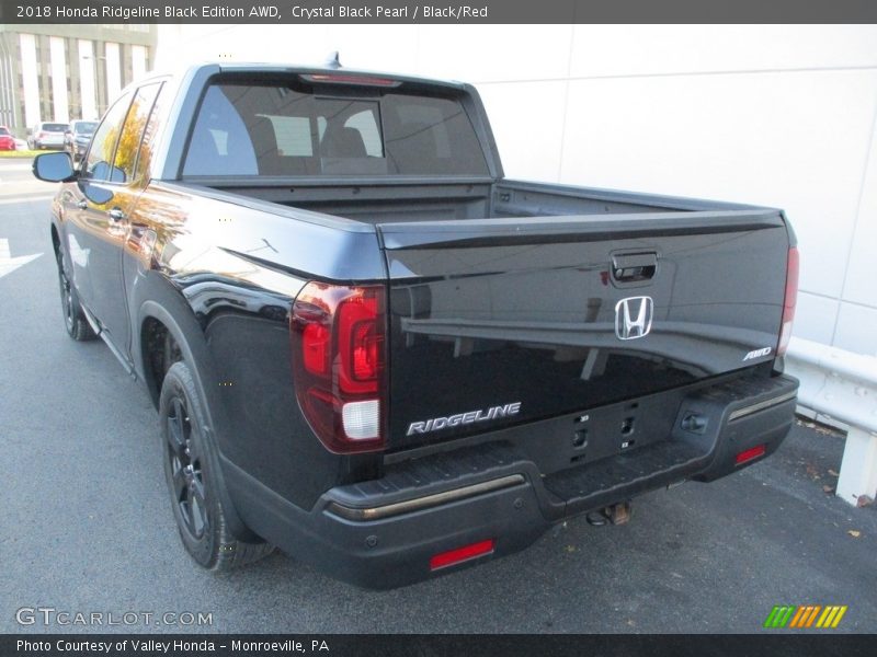 Crystal Black Pearl / Black/Red 2018 Honda Ridgeline Black Edition AWD