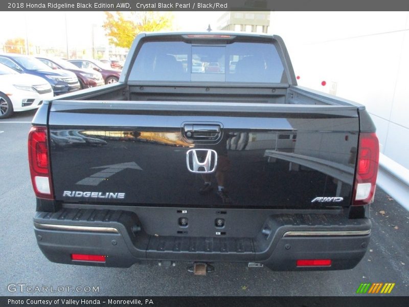 Crystal Black Pearl / Black/Red 2018 Honda Ridgeline Black Edition AWD