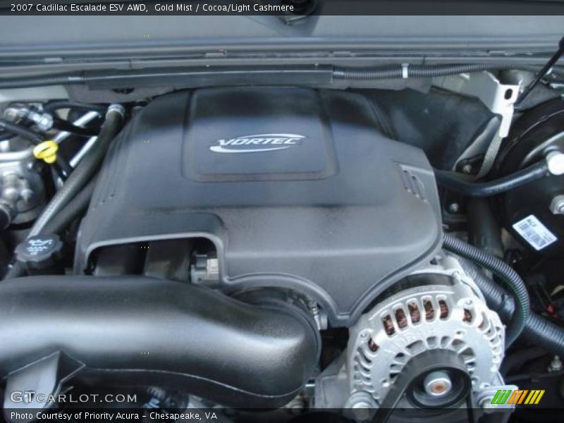 Gold Mist / Cocoa/Light Cashmere 2007 Cadillac Escalade ESV AWD