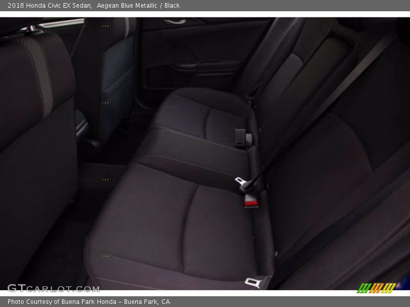 Aegean Blue Metallic / Black 2018 Honda Civic EX Sedan