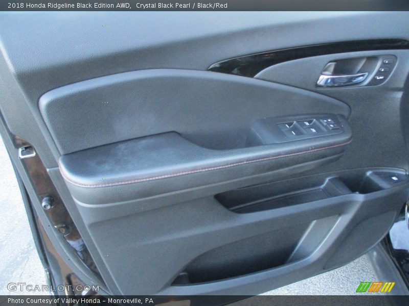 Crystal Black Pearl / Black/Red 2018 Honda Ridgeline Black Edition AWD