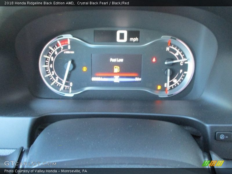 Crystal Black Pearl / Black/Red 2018 Honda Ridgeline Black Edition AWD