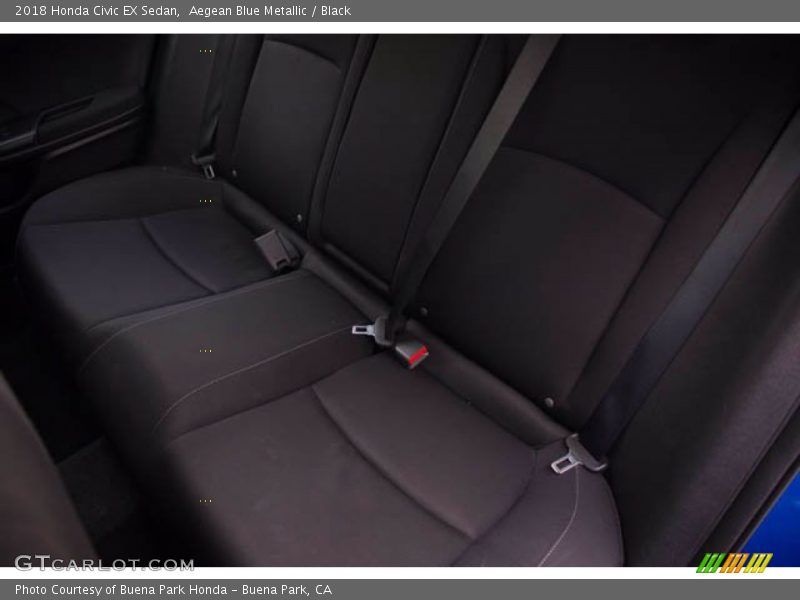 Aegean Blue Metallic / Black 2018 Honda Civic EX Sedan