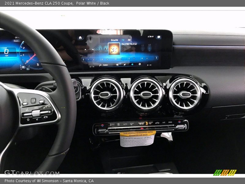 Controls of 2021 CLA 250 Coupe