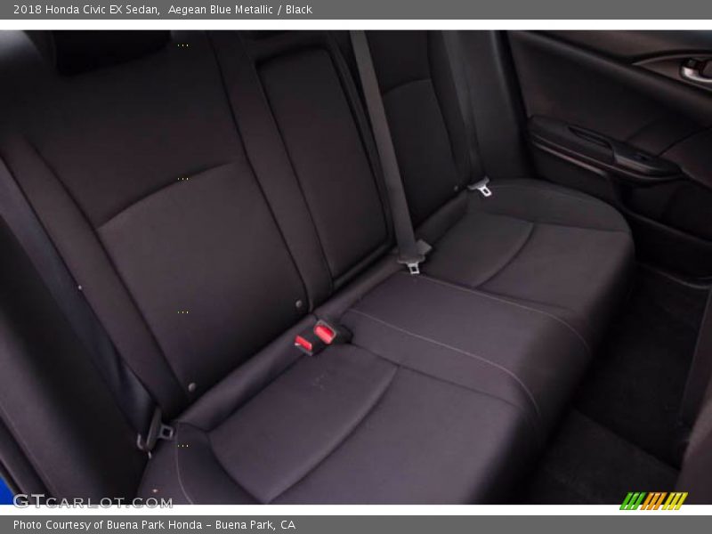 Aegean Blue Metallic / Black 2018 Honda Civic EX Sedan