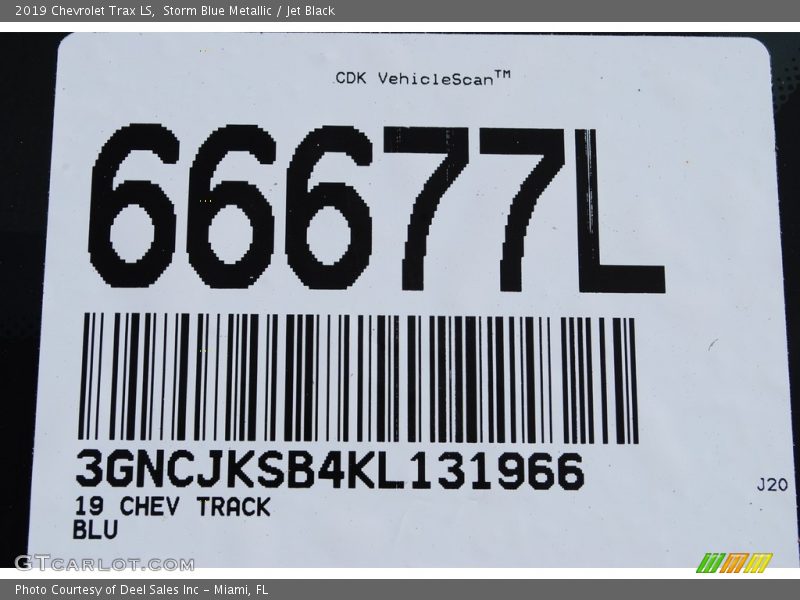 Storm Blue Metallic / Jet Black 2019 Chevrolet Trax LS