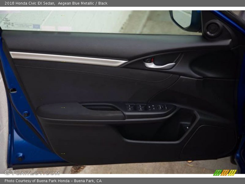 Aegean Blue Metallic / Black 2018 Honda Civic EX Sedan