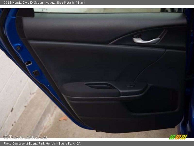 Aegean Blue Metallic / Black 2018 Honda Civic EX Sedan