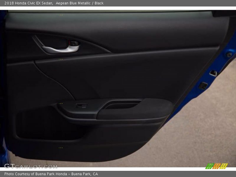 Aegean Blue Metallic / Black 2018 Honda Civic EX Sedan