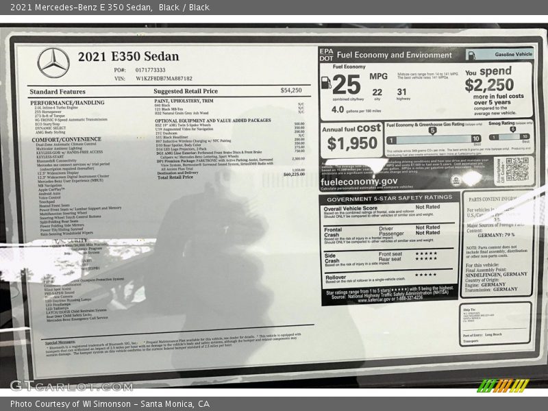 Black / Black 2021 Mercedes-Benz E 350 Sedan