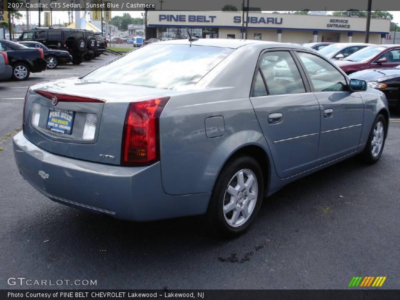Sunset Blue / Cashmere 2007 Cadillac CTS Sedan