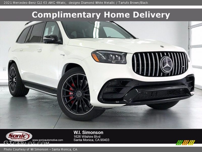 designo Diamond White Metallic / Tartufo Brown/Black 2021 Mercedes-Benz GLS 63 AMG 4Matic