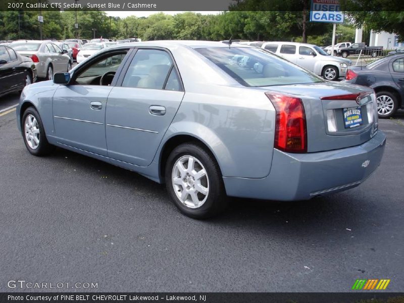Sunset Blue / Cashmere 2007 Cadillac CTS Sedan