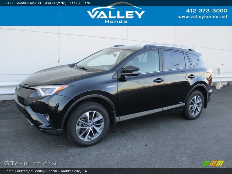 Black / Black 2017 Toyota RAV4 XLE AWD Hybrid