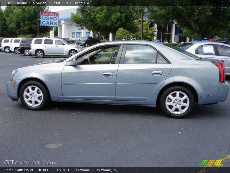 Sunset Blue / Cashmere 2007 Cadillac CTS Sedan