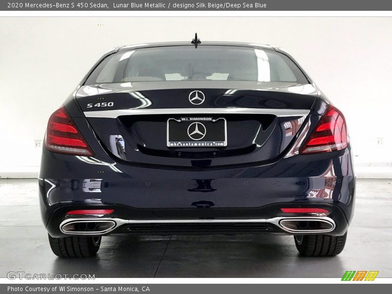 Lunar Blue Metallic / designo Silk Beige/Deep Sea Blue 2020 Mercedes-Benz S 450 Sedan