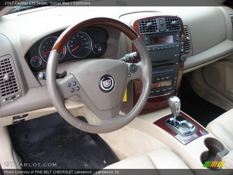 Sunset Blue / Cashmere 2007 Cadillac CTS Sedan