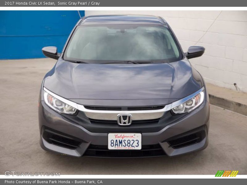 Sonic Gray Pearl / Gray 2017 Honda Civic LX Sedan