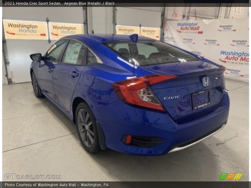Aegean Blue Metallic / Black 2021 Honda Civic Sport Sedan