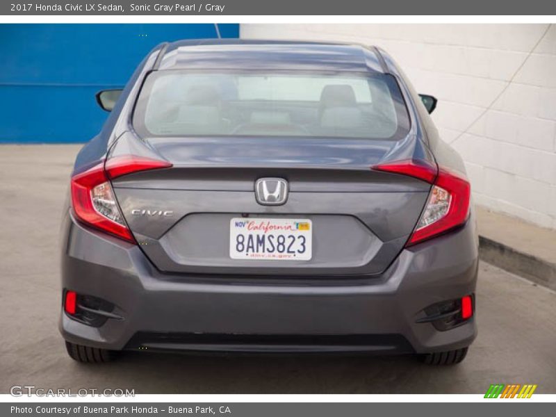 Sonic Gray Pearl / Gray 2017 Honda Civic LX Sedan