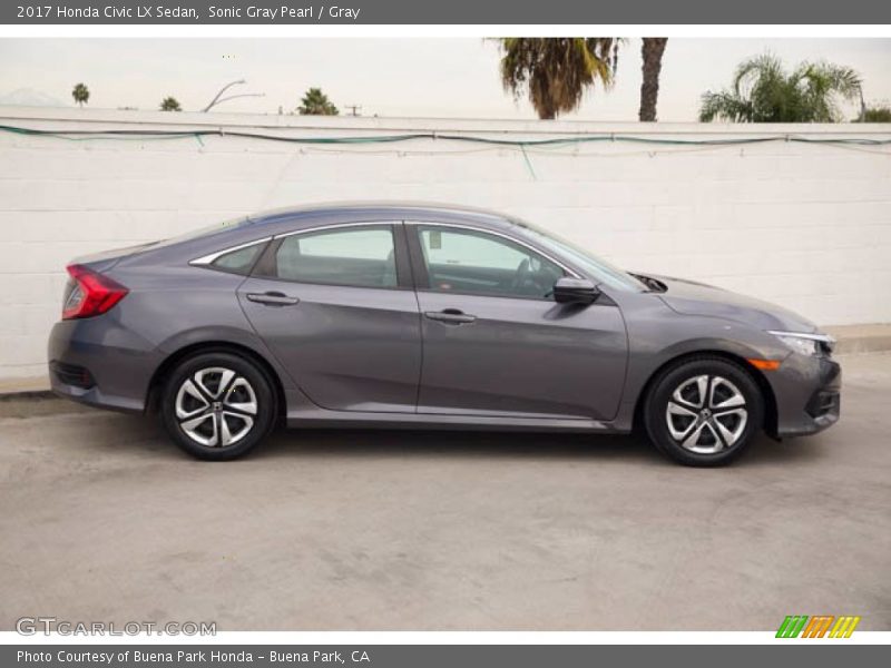 Sonic Gray Pearl / Gray 2017 Honda Civic LX Sedan