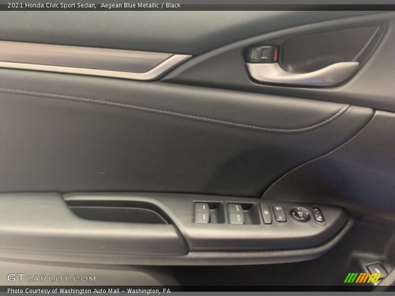 Aegean Blue Metallic / Black 2021 Honda Civic Sport Sedan