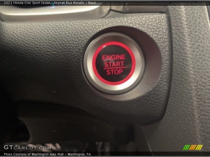 Aegean Blue Metallic / Black 2021 Honda Civic Sport Sedan