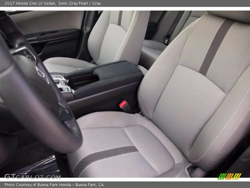 Sonic Gray Pearl / Gray 2017 Honda Civic LX Sedan