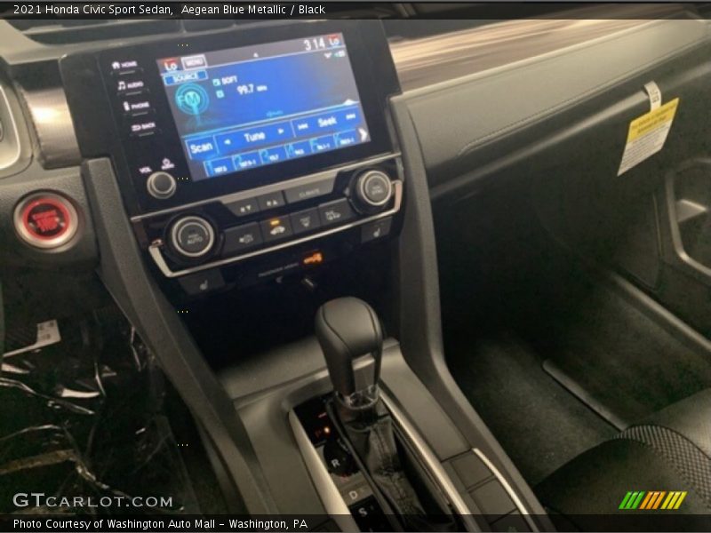 Aegean Blue Metallic / Black 2021 Honda Civic Sport Sedan