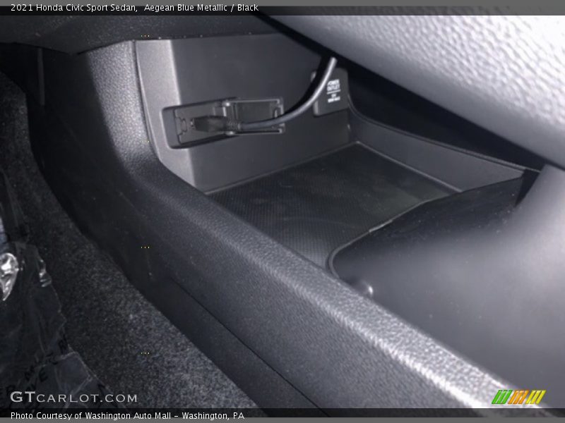 Aegean Blue Metallic / Black 2021 Honda Civic Sport Sedan