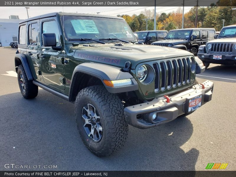 Sarge Green / Dark Saddle/Black 2021 Jeep Wrangler Unlimited Rubicon 4x4