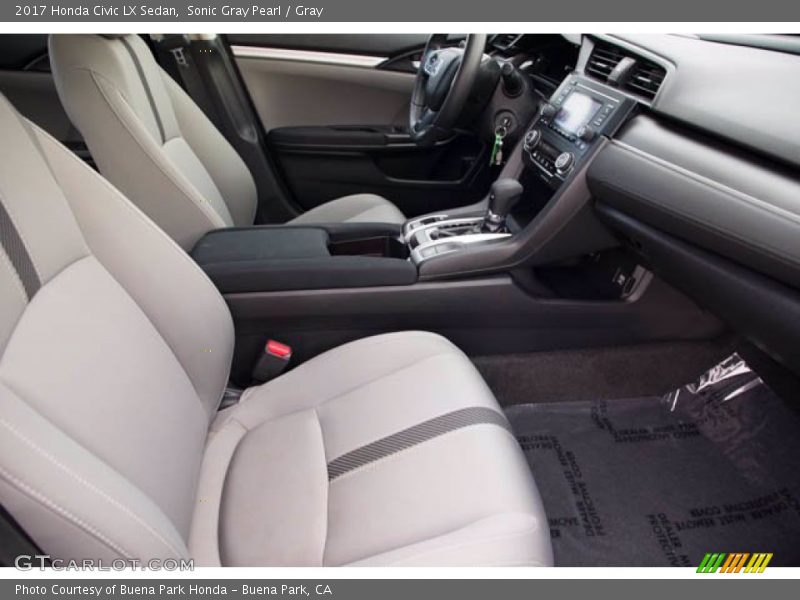 Sonic Gray Pearl / Gray 2017 Honda Civic LX Sedan