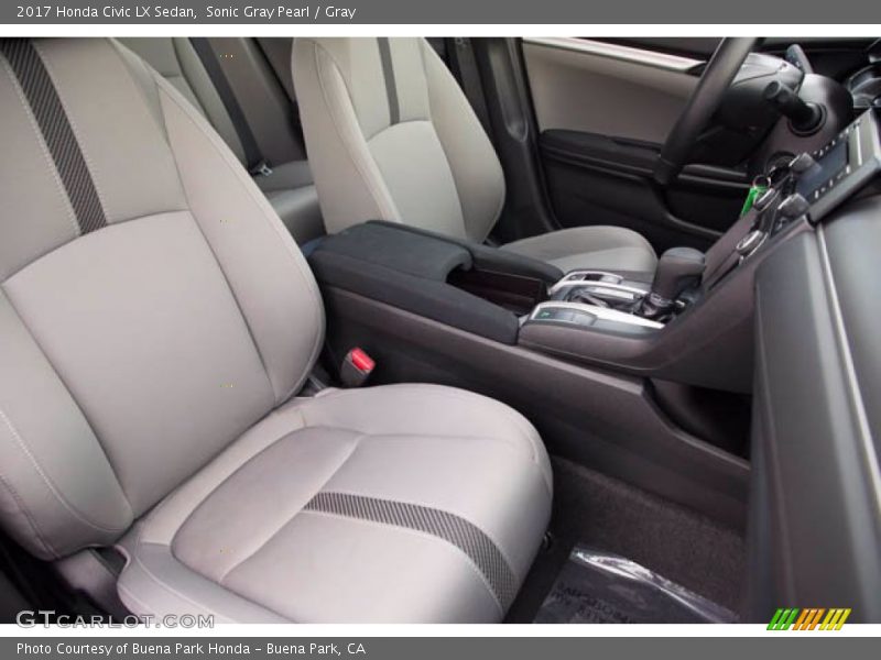Sonic Gray Pearl / Gray 2017 Honda Civic LX Sedan