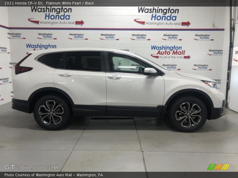 Platinum White Pearl / Black 2021 Honda CR-V EX