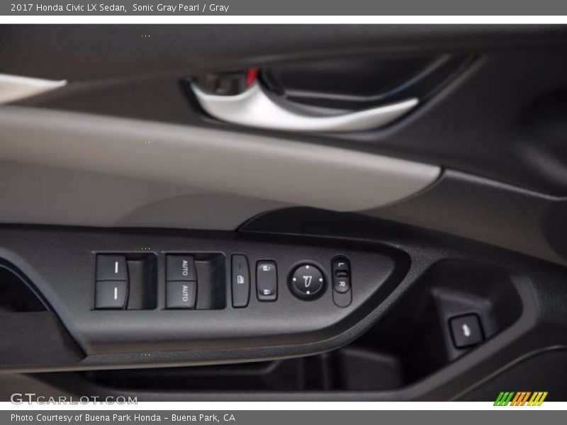 Sonic Gray Pearl / Gray 2017 Honda Civic LX Sedan