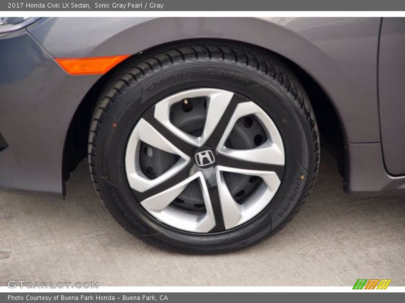 Sonic Gray Pearl / Gray 2017 Honda Civic LX Sedan
