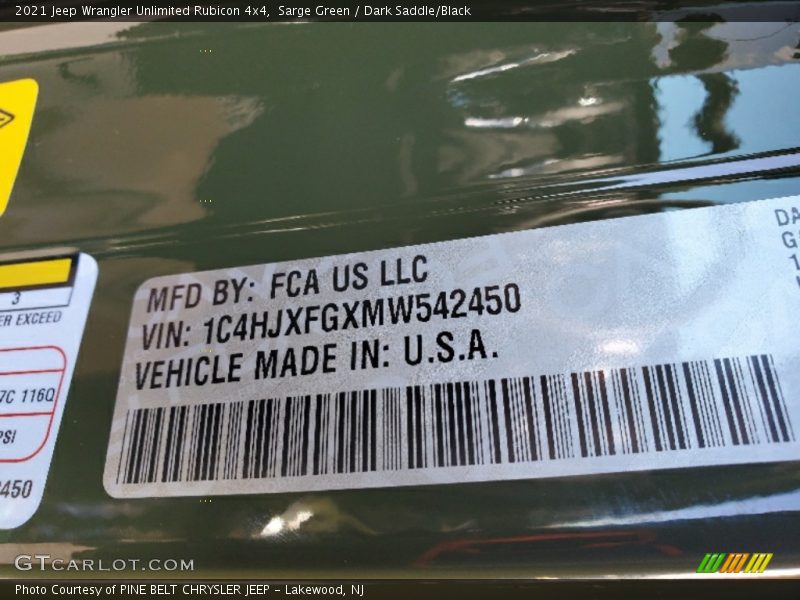 Sarge Green / Dark Saddle/Black 2021 Jeep Wrangler Unlimited Rubicon 4x4