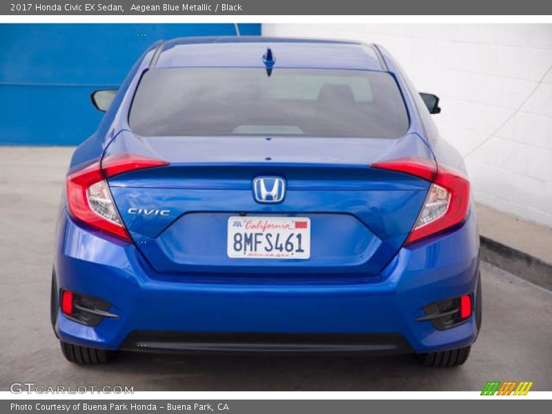 Aegean Blue Metallic / Black 2017 Honda Civic EX Sedan