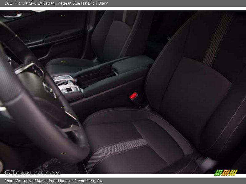 Aegean Blue Metallic / Black 2017 Honda Civic EX Sedan