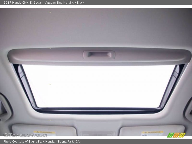 Aegean Blue Metallic / Black 2017 Honda Civic EX Sedan