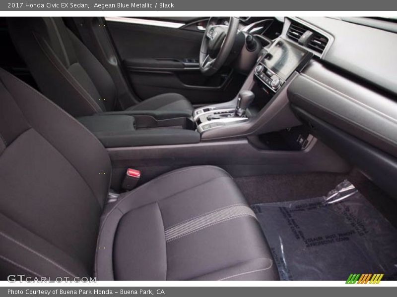 Aegean Blue Metallic / Black 2017 Honda Civic EX Sedan