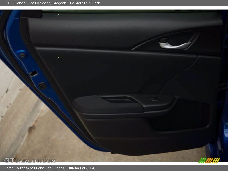 Aegean Blue Metallic / Black 2017 Honda Civic EX Sedan