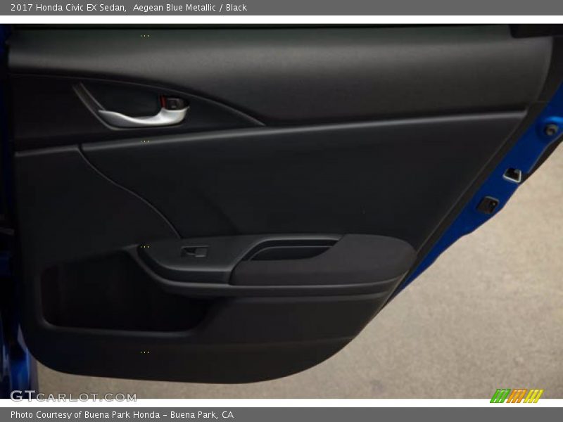 Aegean Blue Metallic / Black 2017 Honda Civic EX Sedan