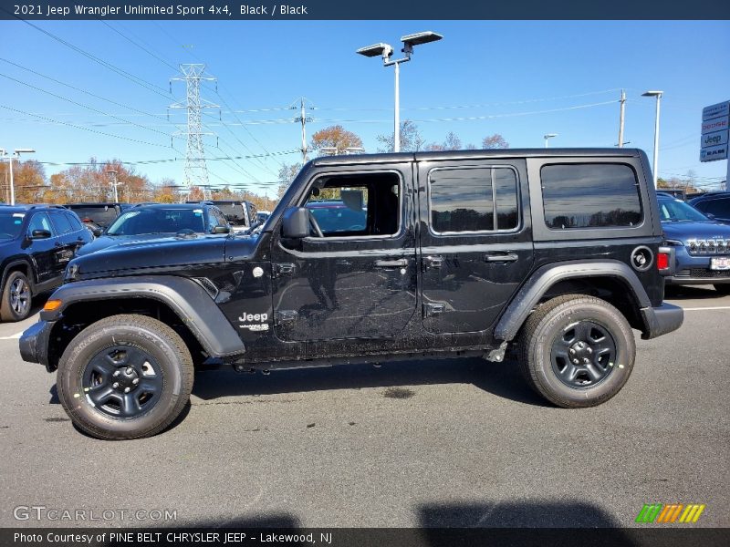 Black / Black 2021 Jeep Wrangler Unlimited Sport 4x4