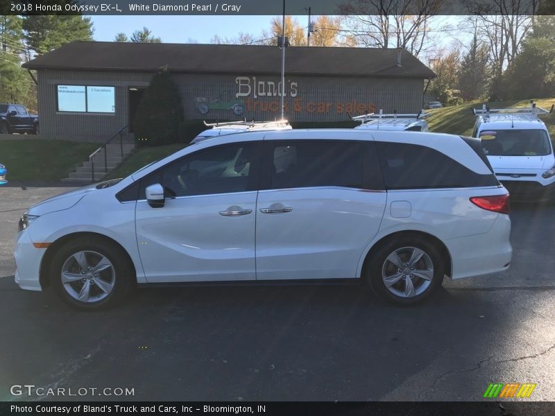 White Diamond Pearl / Gray 2018 Honda Odyssey EX-L