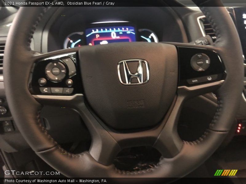 Obsidian Blue Pearl / Gray 2021 Honda Passport EX-L AWD